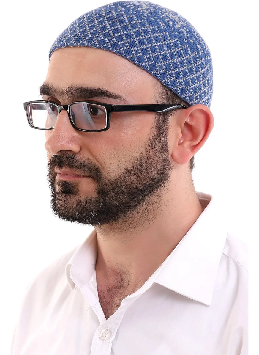 İhvan Online Winter Wool Skullcap - Blue