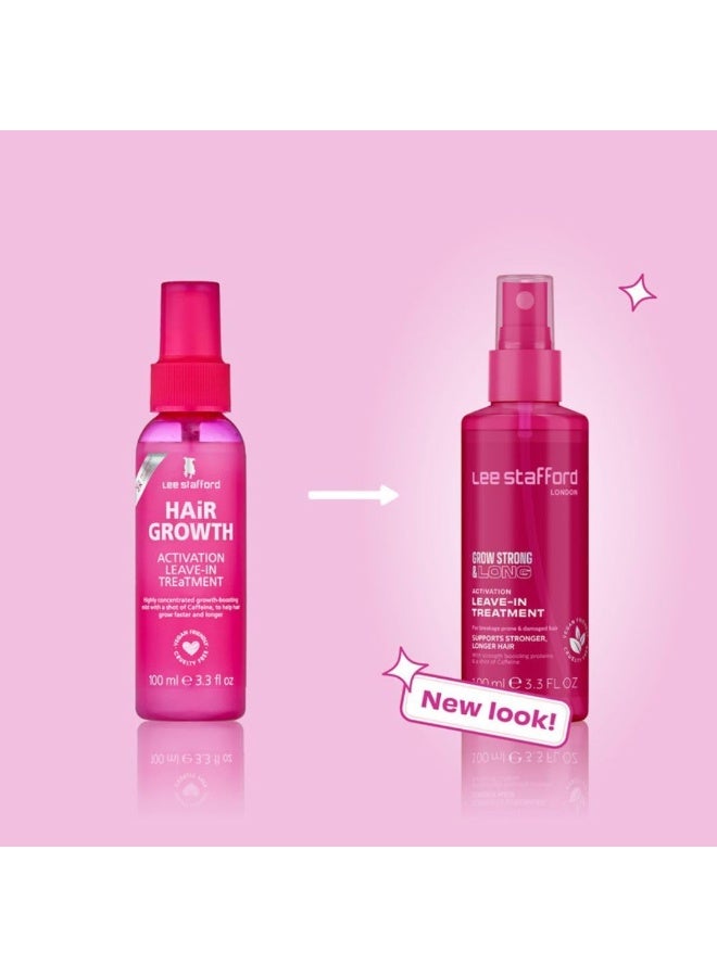 Lee Stafford بخاخ علاج الشعر للي ستافورد لنمو الشعر | مجموعة النمو القوي والطويل - أفضل بخاخ بلسم للشعر الجاف والتالف والمجعد، مزيل تشابك، للرجال والنساء، 3.3 أونصة سائلة - Image 5