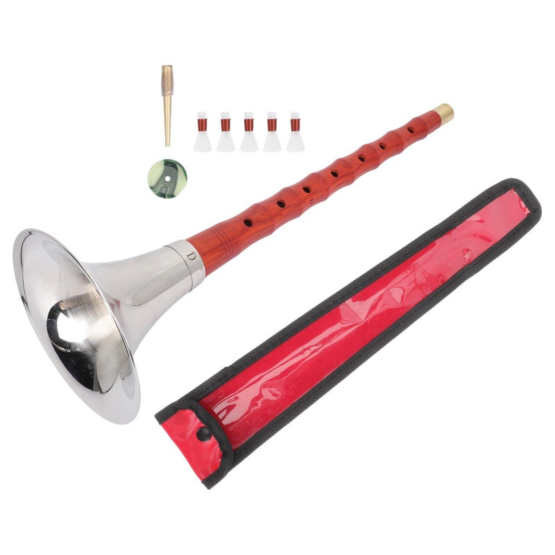 Traditional Rosewood Suona for Beginners with Case Key D Chinese Woodwind Instrument - Image 2
