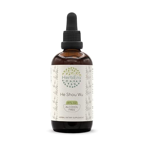 HerbEra He Shou Wu B120 Alcohol-Free Herbal Extract Tincture, Concentrated Liquid Drops Natural He Shou Wu (Polygonum multiflorum) (4 fl oz) - Image 1