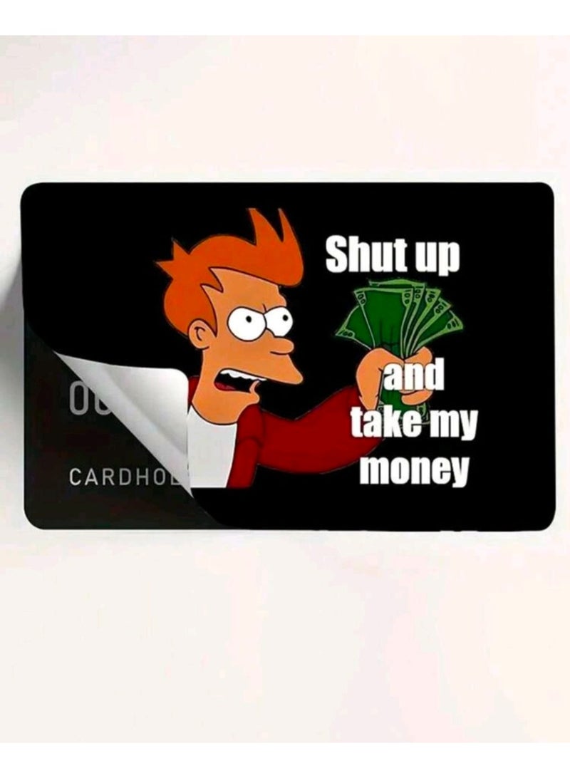 Shein 2 Pcs Cartoon Pattern Durable PVC Card Stickers, Scratch-Resistant Ultra-Thin Anti-Fingerprint Decals, Suitable For Credit Cards, Bank Cards, Transportation Cards Decoration, - Image 5