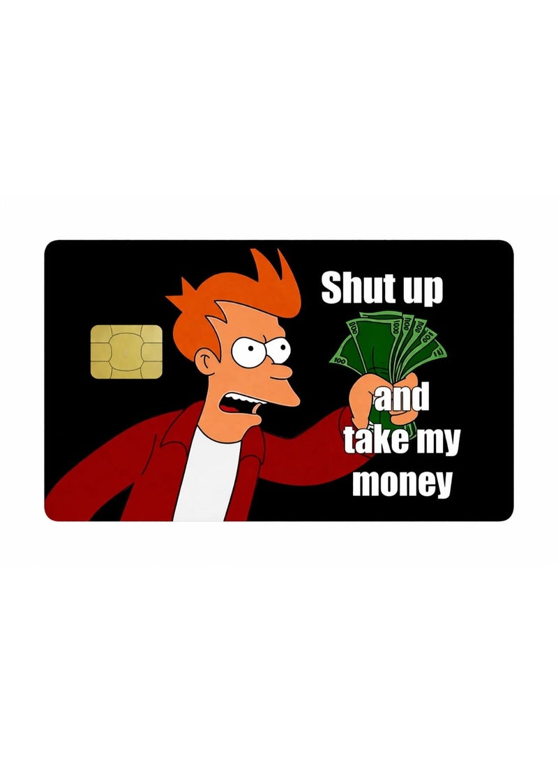 Shein 2 Pcs Cartoon Pattern Durable PVC Card Stickers, Scratch-Resistant Ultra-Thin Anti-Fingerprint Decals, Suitable For Credit Cards, Bank Cards, Transportation Cards Decoration, - Image 1