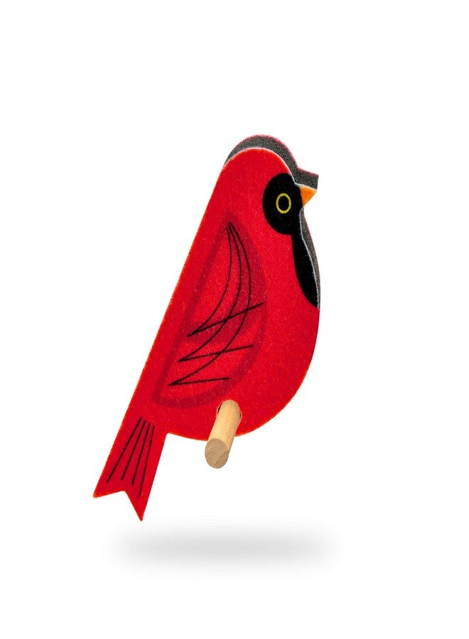 Sur La Table Genuine Fred Perched Bird Sponges, Set of 4 Sponges with Suction Cup Wooden Perch, Clever, Modern Design with Multilayer sponges, Non-Scratch and Safe for Cookware - Image 3