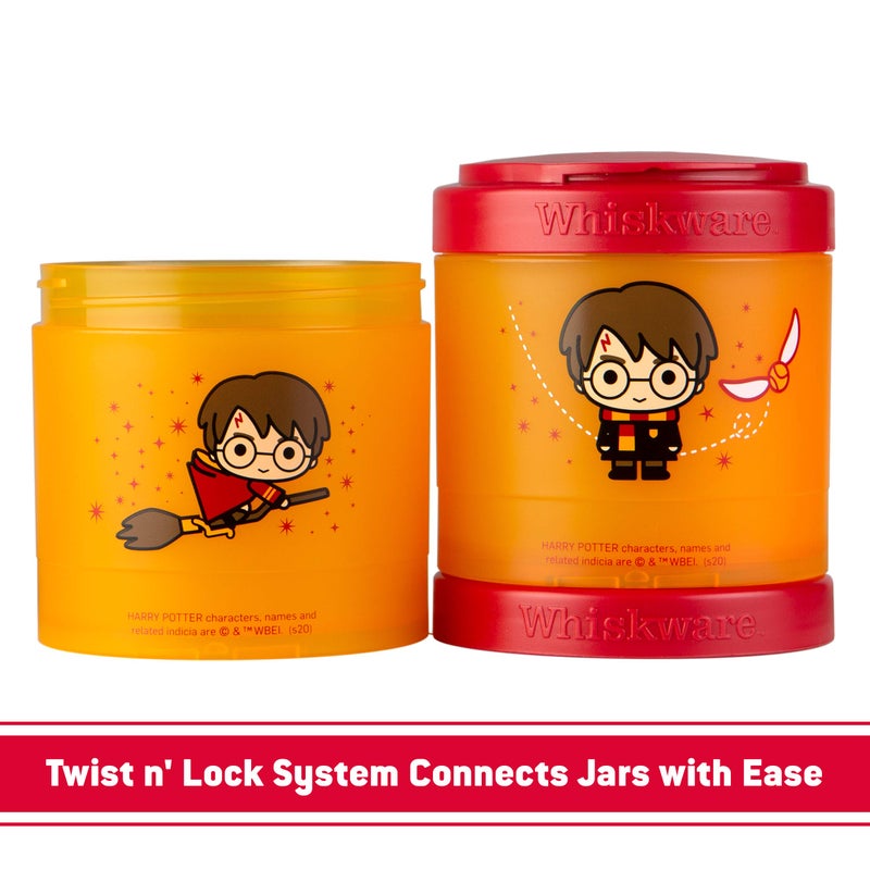 Whiskware Harry Potter Stackable Snack Containers for Babies, Kids, and Toddlers, 3 Stackable Snack Cups for School or Travel, Dobby, Elf, Formula and Cupholder Friendly, Dobby The Elf - Image 3