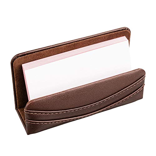 Dacasso Chocolate Brown Leather Business Card Holder - Image 2