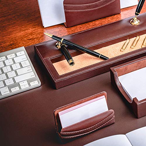 Dacasso Chocolate Brown Leather Business Card Holder - Image 5