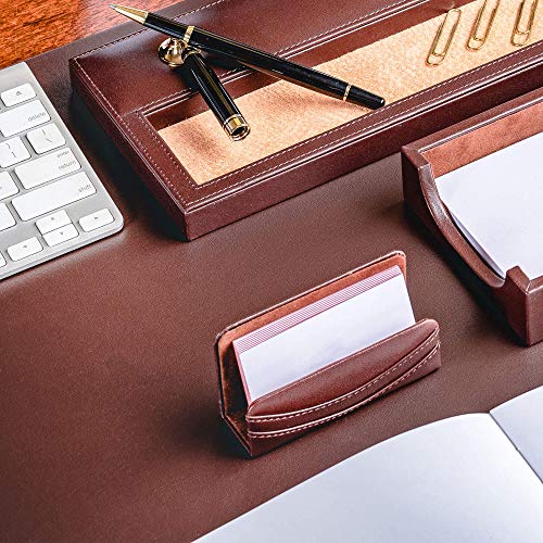 Dacasso Chocolate Brown Leather Business Card Holder - Image 4