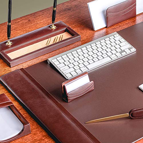Dacasso Chocolate Brown Leather Business Card Holder - Image 3