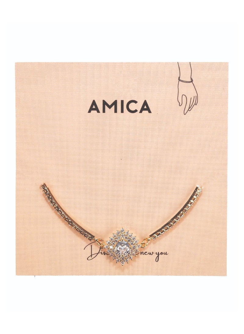 AMICA Crystal Studded Bangle Bracelet - Image 3