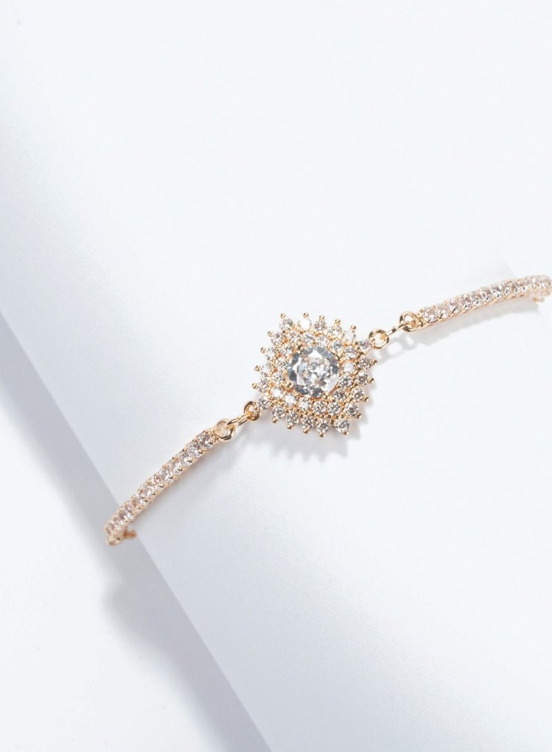 AMICA Crystal Studded Bangle Bracelet - Image 1