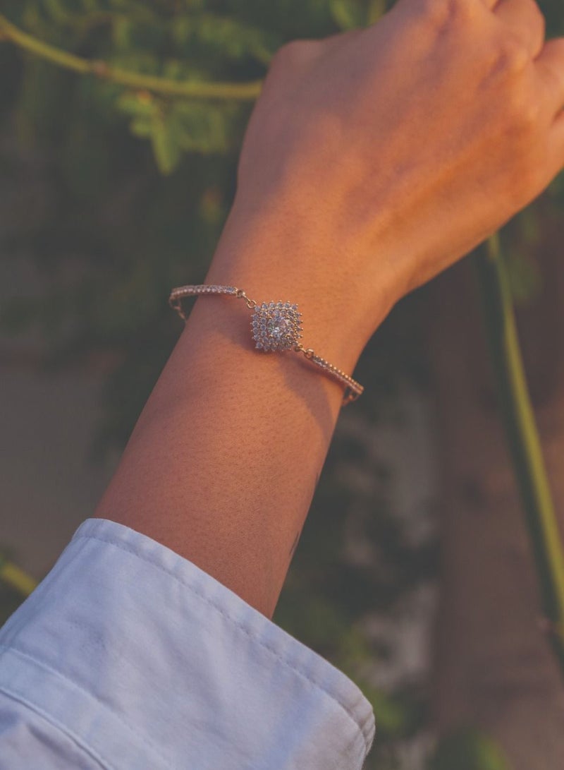 AMICA Crystal Studded Bangle Bracelet - Image 2