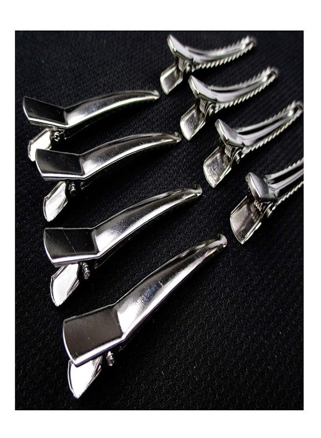 All In One 50pcs Metal Silver Single Prong Alligator Hair Clip Nickel Free 60mm - Image 1