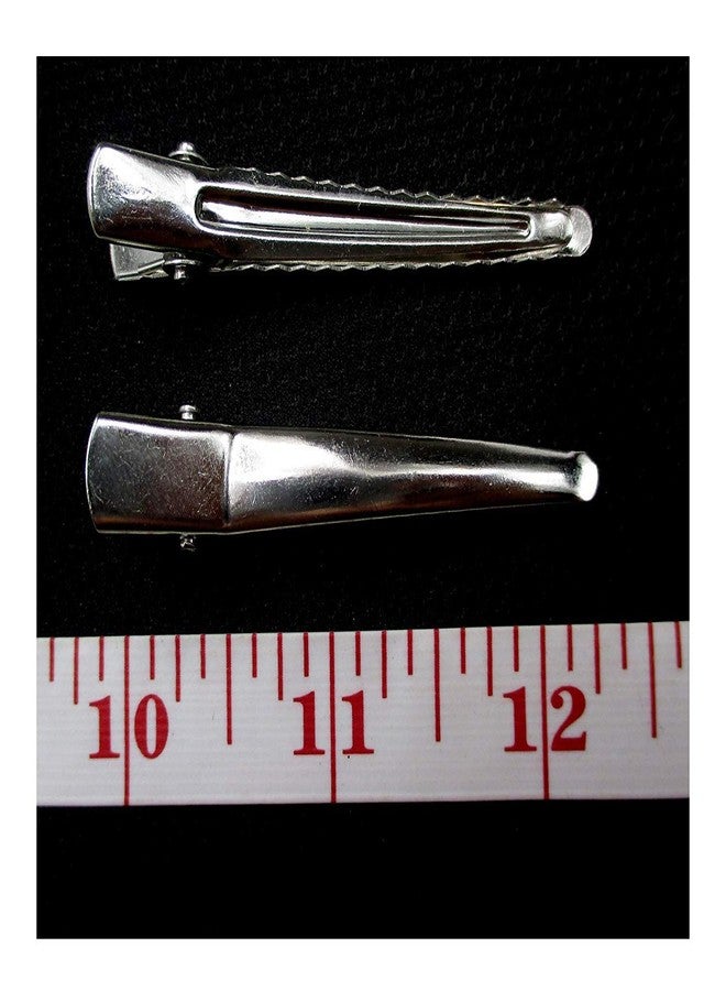 All In One 50pcs Metal Silver Single Prong Alligator Hair Clip Nickel Free 60mm - Image 3
