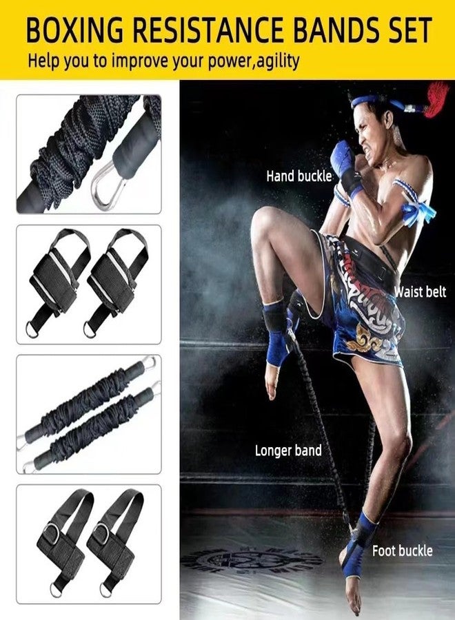 OYINDIZ Boxing Resistance Bands, Leg Strength and Agility Speed Trainer Exercise Full Body Physical Workout Power Punch Pro for MMA, Volleyball Basketball Football Training Equipment - Image 5