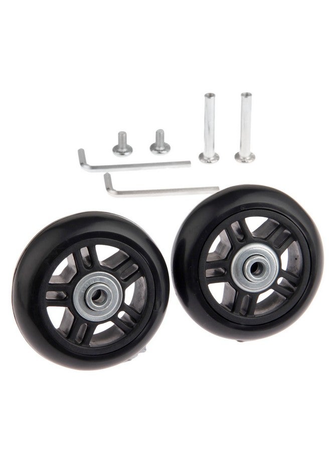 متسونينغ عجلات بديلة لحقائب السفر من Mtsooning، طقم إصلاح عجلات حقائب السفر، عجلات دوارة مطاطية مقاس 70×22 مم مع محامل - Image 3