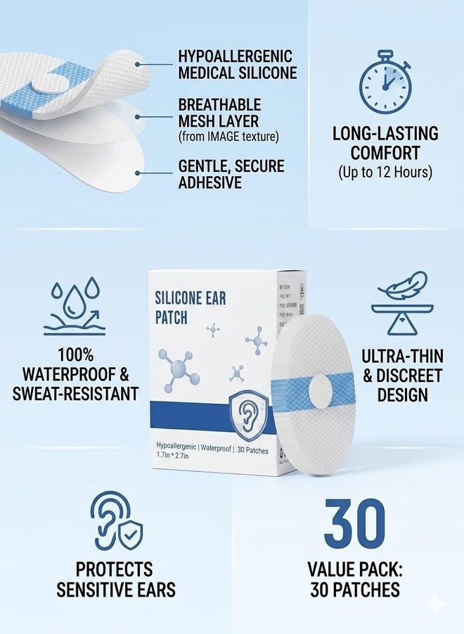 Kinderia 30PCS Baby Ear Covers for Swimming & Shower, Waterproof Ear Tape for Kids & Toddlers, Disposable Ear Protection Patches for Bath, Swimming Pool, Keeps Ears Dry & Safe - Image 4