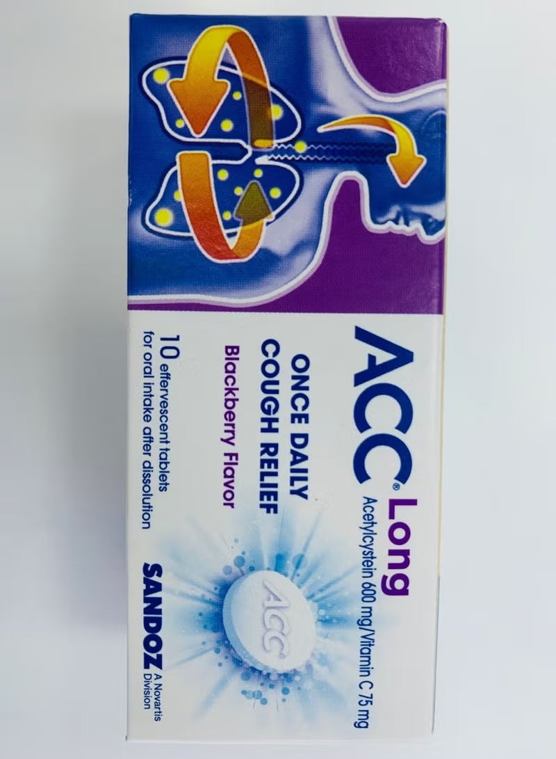 Sandoz أقراص ACC Long الفوارة 600 ملغ 10 حبة - Image 1