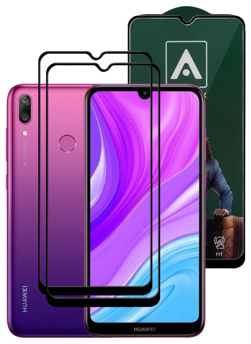 ACLIX 2 Pieces Antistatic ESD Dustproof Premium Quality High Definition Tempered Glass Screen Protector Designed For Huawei Y7 (2019) - Image 1