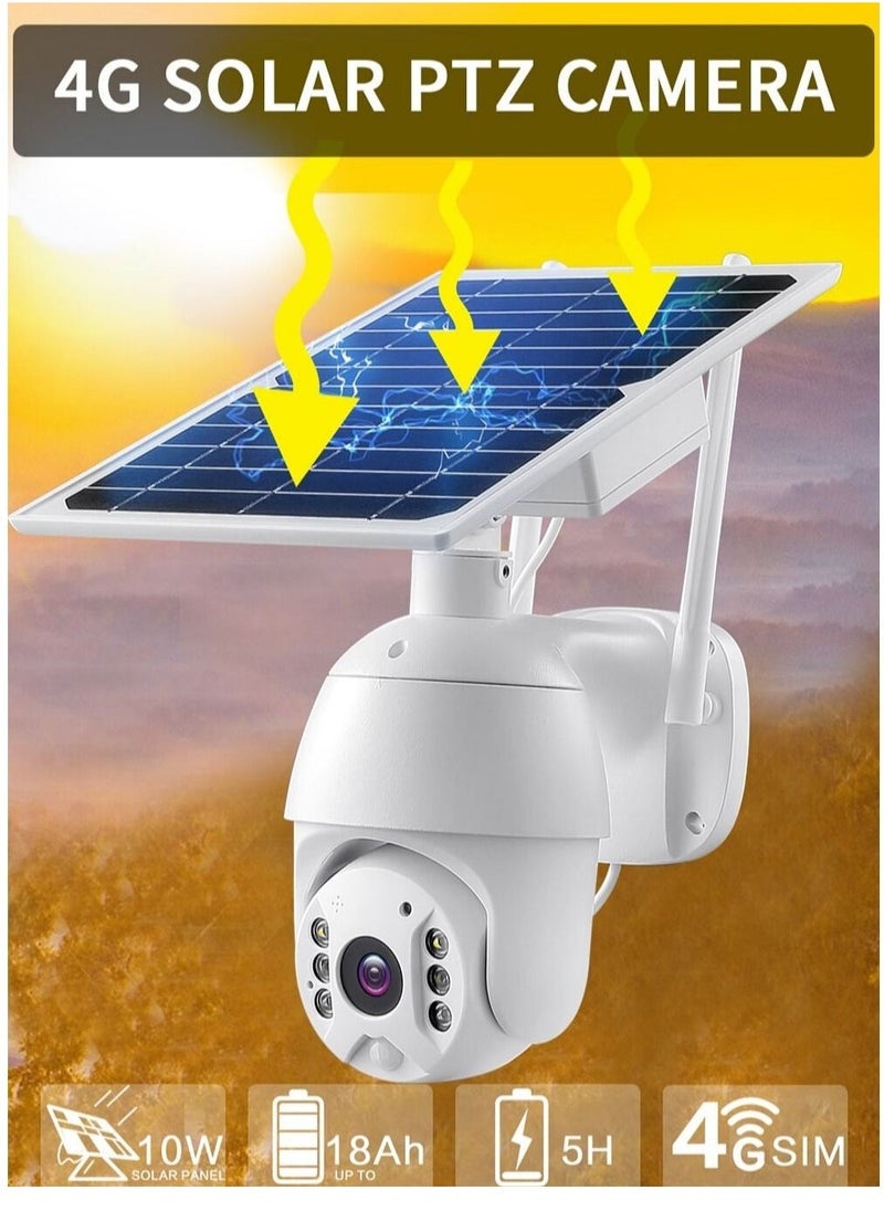 AL RAID (With 64GB SD Card) ﻿4G LTE SIM Card IP Security Camera QHD CCTV Camera Outdoor 1440p Night Vision , Solar Dome PTZ Color IR Night Vision Dual Sensor Motion Detection Tilt Surveillance Camera System With Solar Panel - Image 5