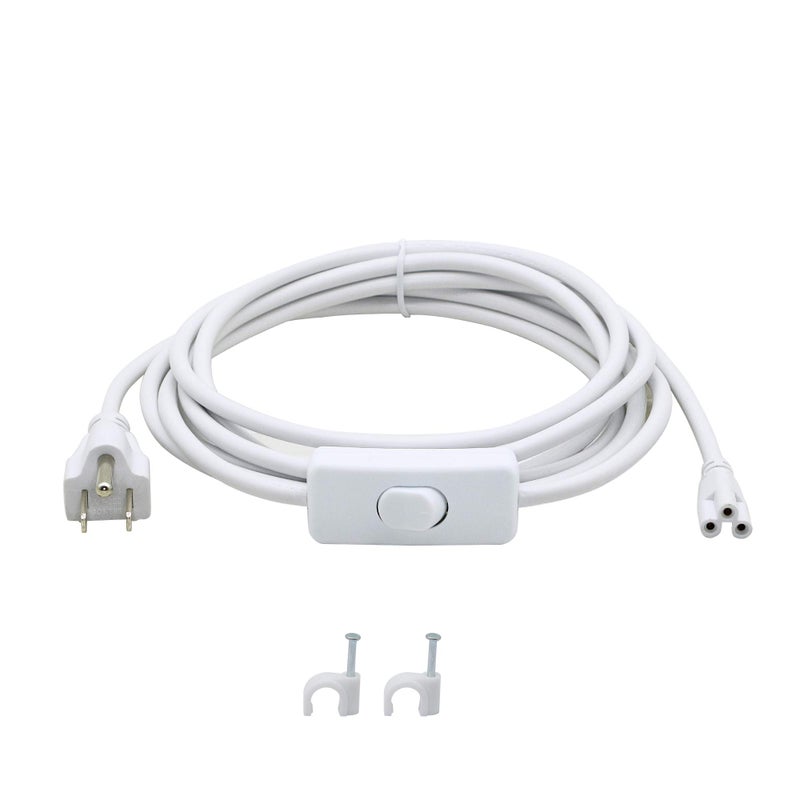 SinLoon 11FT US Plug Power Cords with OnOff Switch 3Core LED Integrated Lights Connector Power Cable for LED T5 T8 Light Tube Fixture Extension Cable 34m US SW