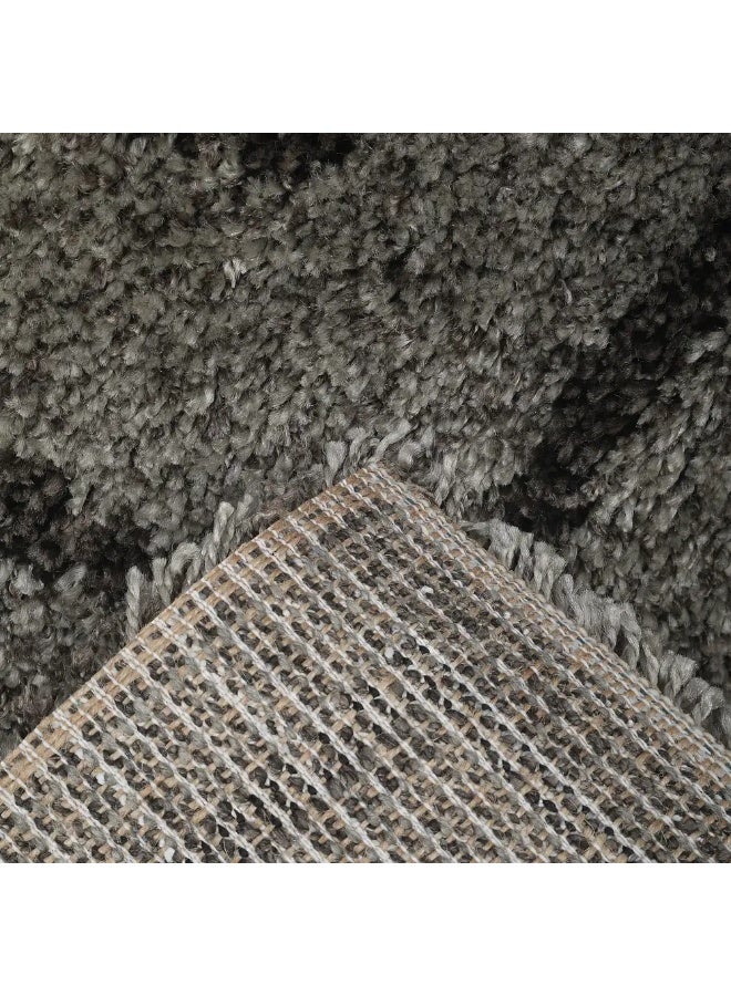 دواسة باب بولي بروبلين اشلي شاج النساجون الشرقيون، 50×80 سم - اسود رمادي - Image 4