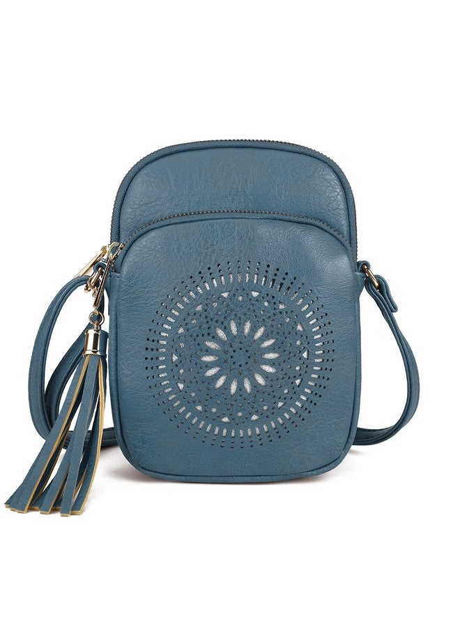 AFKOMST Triple Zip Crossbody Bags For Women Small Cute Cell Phone Purse And Boho Cross Body Handbagsvegan Leather - Image 1