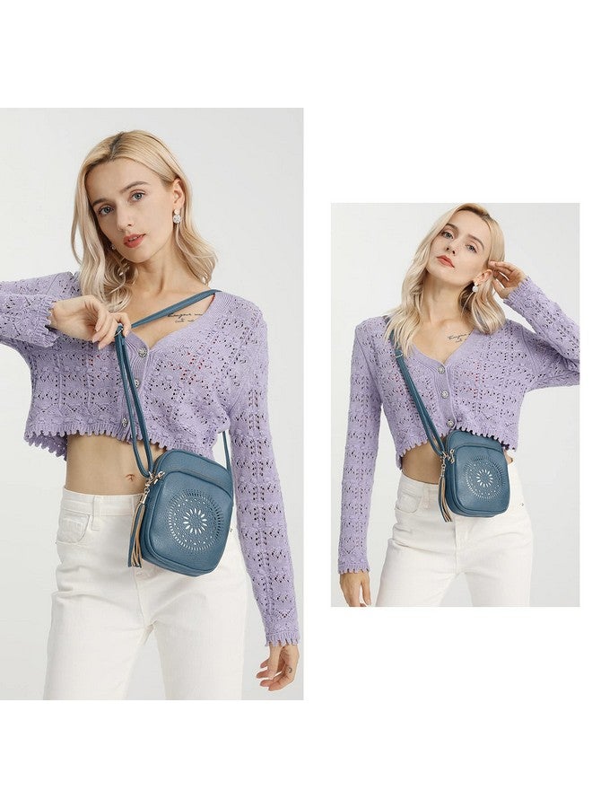 AFKOMST Triple Zip Crossbody Bags For Women Small Cute Cell Phone Purse And Boho Cross Body Handbagsvegan Leather - Image 2