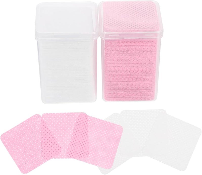 400 قطعة مناديل غراء لاصق للرموش بألوان متنوعة للاستخدام في الصالون والمنزل، ناعمة ولا تترك بقايا - Image 1