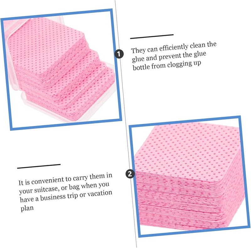 400 قطعة مناديل غراء لاصق للرموش بألوان متنوعة للاستخدام في الصالون والمنزل، ناعمة ولا تترك بقايا - Image 5