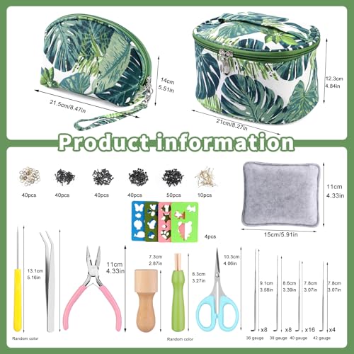 IMZAY 304 Pcs Needle Felting Kit, Wool Roving 50 Colors Set, Needle Felting Starter Kit, Needle Felting Tools Kit with 2 Exquisite Storage Bags, Felt Tools for Felted Animal Needle Felting Supplies - Image 2
