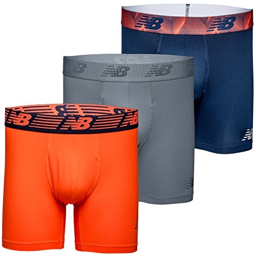 New Balance Men's Performance Boxer Briefs with Fly, Breathable Stretch Underwear, Moisture Wicking, Soft Waistband (3 Pack), Pigment/Dynamite/Steel, X-Large - Image 5