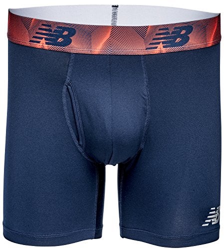 New Balance Men's Performance Boxer Briefs with Fly, Breathable Stretch Underwear, Moisture Wicking, Soft Waistband (3 Pack), Pigment/Dynamite/Steel, X-Large - Image 2