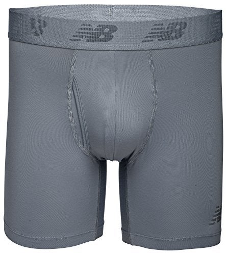 New Balance Men's Performance Boxer Briefs with Fly, Breathable Stretch Underwear, Moisture Wicking, Soft Waistband (3 Pack), Pigment/Dynamite/Steel, X-Large - Image 3