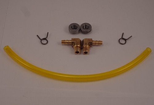 Billet Proof Designs Motorcycle Gas Tank Fuel Gauge Gage - Yellow Tygon Hose Style External Fuel Gauge - Steel Bung - Chopper Bobber Cafe Racer Harley (YEL/STL) - Image 5