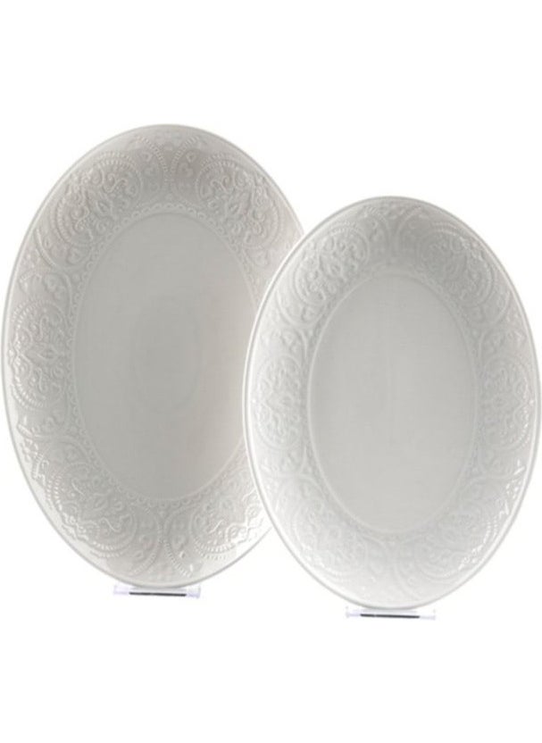 Berghoff Victoria Round New Bone Set of 2 Oval Plates 