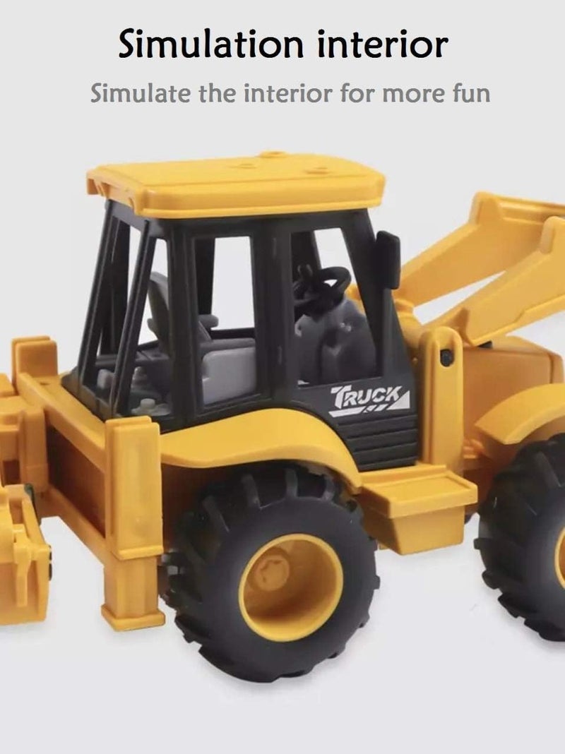 Brand Conquer Plastic Construction Realistic Engineer Vehicle Pushdozer Excavator Bulldozer Construction Toys Truck Machine for Kids Yellow (Excavator Bulldozer) - Image 5