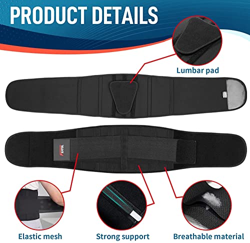 FEATOL Breathable Back Brace with Lumbar Pad for Women & Men, Support Belt for Lower Back Pain Relief for Herniated Disc, Sciatica, Scoliosis S/M (Waist Size:24.4''-29.8'') - Image 3