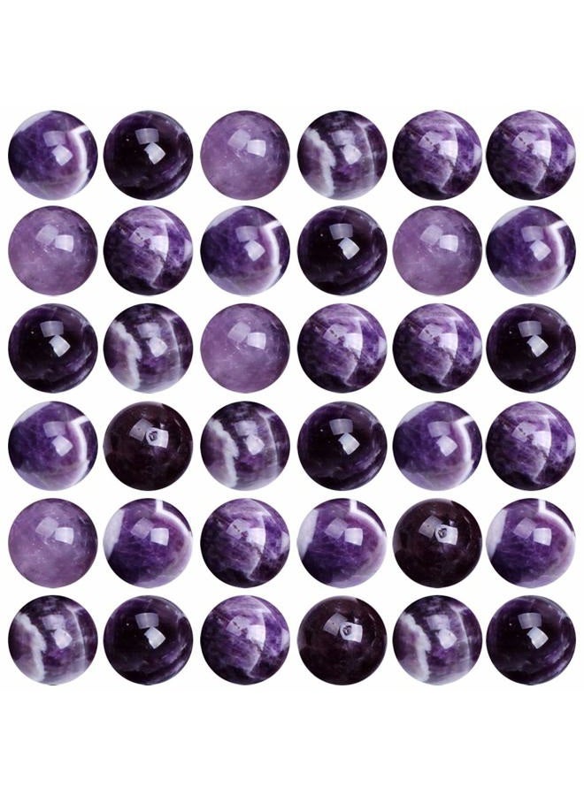 Cmidy Natural Stone Beads 100pcs 8mm Amethyst Round Genuine Real Stone Beading Loose Gemstone Hole Size 1mm DIY Charm Smooth Beads for Bracelet Necklace Earrings Jewelry Making (Amethyst) - Image 1