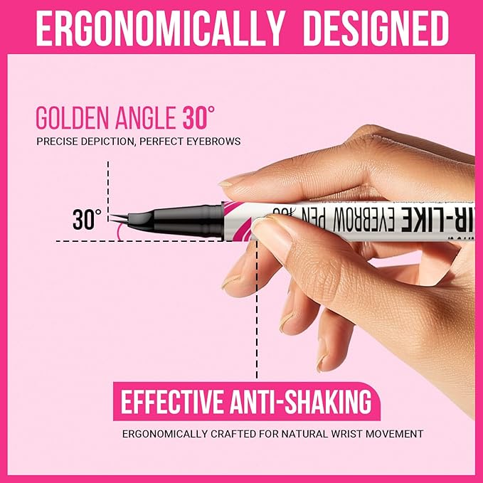 iMethod Curved Eyebrow Pen Eyebrow Pencil Brow Pencil 2in1 DualEnded Microblading Eyebrow Pen with Curved Tip and Precise BrushTip Brow Pen for Natural HairLike Brows Last AllDay Brown - Image 2