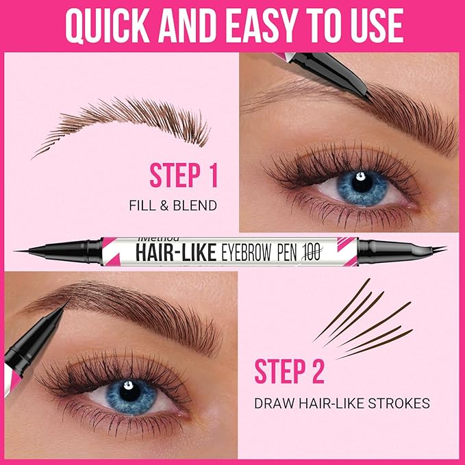 iMethod Curved Eyebrow Pen Eyebrow Pencil Brow Pencil 2in1 DualEnded Microblading Eyebrow Pen with Curved Tip and Precise BrushTip Brow Pen for Natural HairLike Brows Last AllDay Brown - Image 5