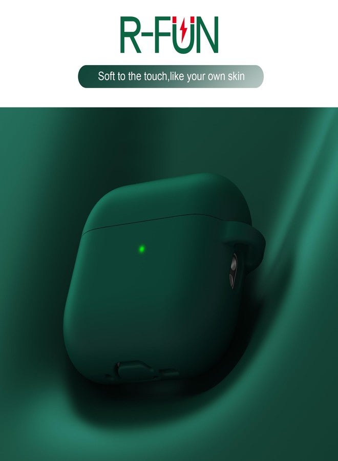 R-fun جراب R-fun لسماعات AirPods Pro 3 (2025)، غطاء حماية من السيليكون الناعم متوافق مع سماعات Apple AirPods Pro من الجيل الثالث (كابل USB-C) للرجال والنساء، مع طقم تنظيف وسلسلة مفاتيح، أسود وأخضر - Image 3