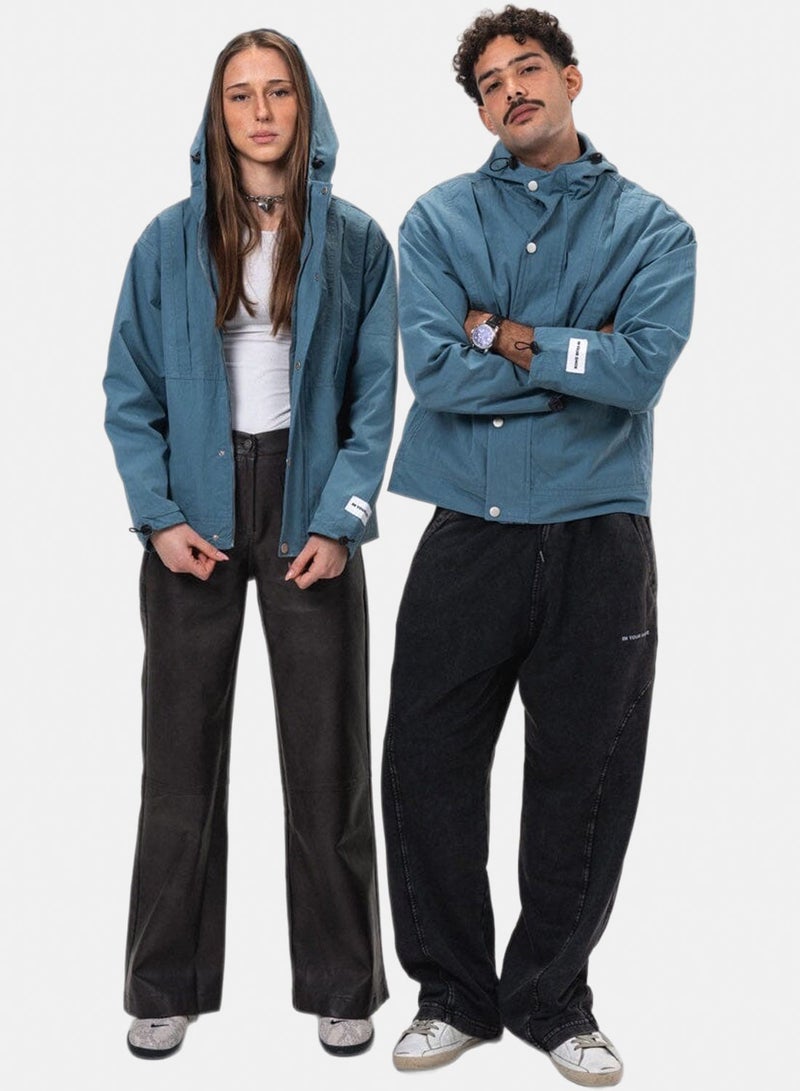 In Your Shoe Blue Regular Windbreaker - Image 1