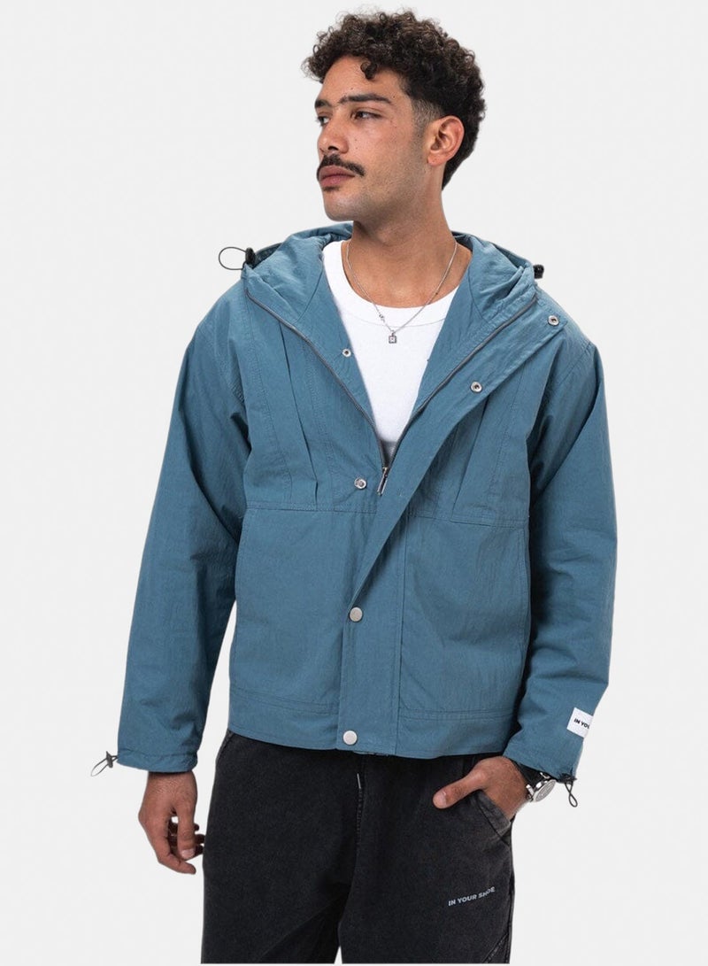 In Your Shoe Blue Regular Windbreaker - Image 3