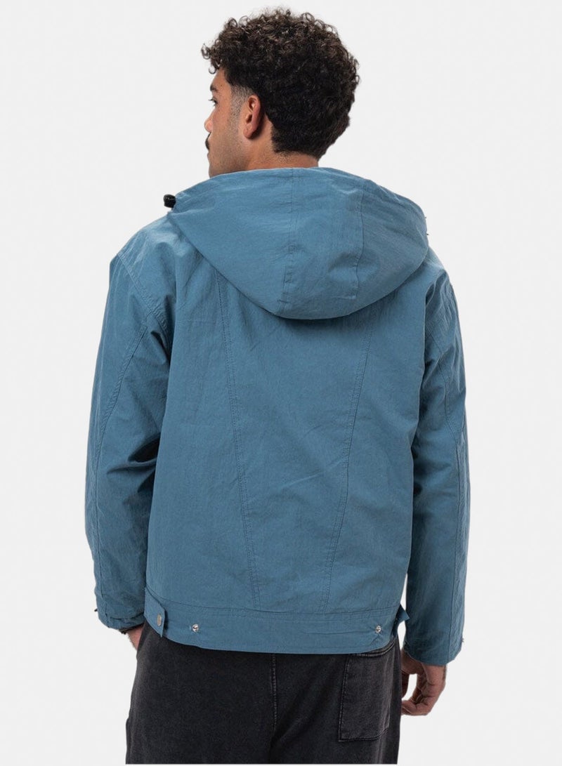 In Your Shoe Blue Regular Windbreaker - Image 4