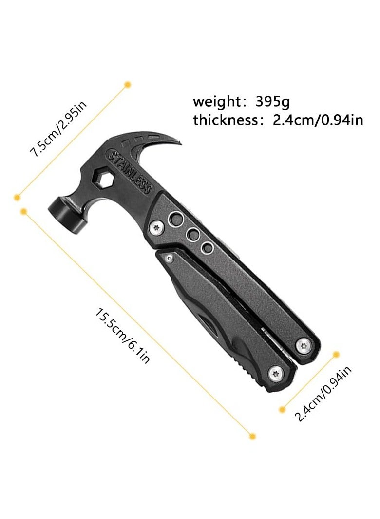 Hammer Multitool,14 in 1 Pliers Bottle,Opener Screwdriver,Camping Survival Gear,Tools for Outdoor Travel,Household Tools,Gifts for Men,Gifts for Husba - Image 4