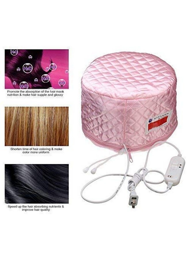 STRAIGHT Thermal Head Spa Cap Hair Care Treatment with Beauty Steamer Nourishing Heating Cap (Pink) - Image 3
