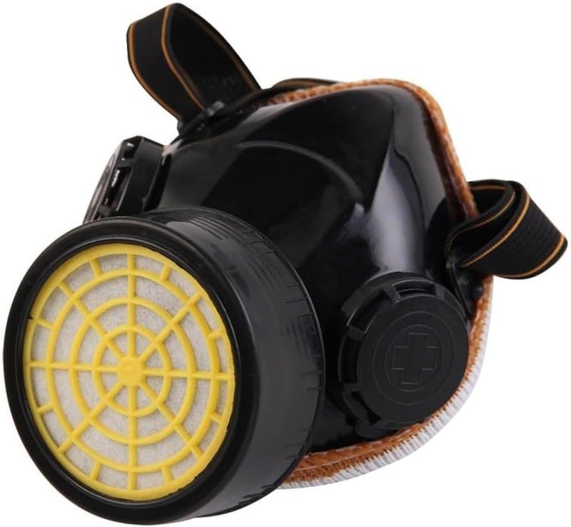 Fitto Chemical Respirator Mask with Single Cartridge, 1-Way Protection | Industrial Gas Mask for Dust, and Vapors | Adjustable, Lightweight, and Durable Face Shield for Safe Breathing - Image 4