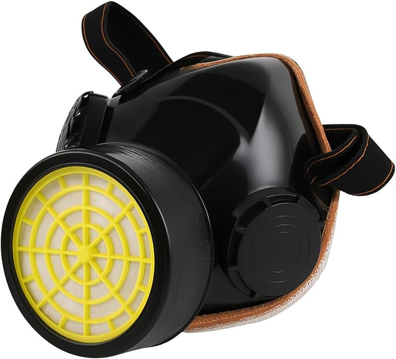 Fitto Chemical Respirator Mask with Single Cartridge, 1-Way Protection | Industrial Gas Mask for Dust, and Vapors | Adjustable, Lightweight, and Durable Face Shield for Safe Breathing - Image 1