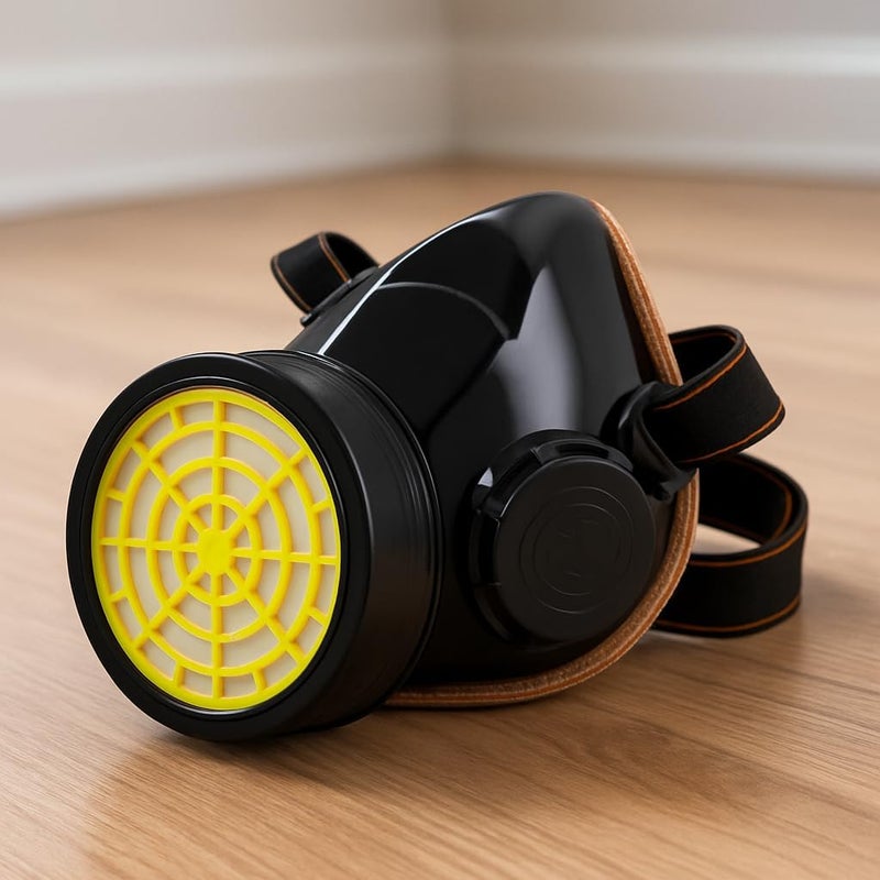 Fitto Chemical Respirator Mask with Single Cartridge, 1-Way Protection | Industrial Gas Mask for Dust, and Vapors | Adjustable, Lightweight, and Durable Face Shield for Safe Breathing - Image 2