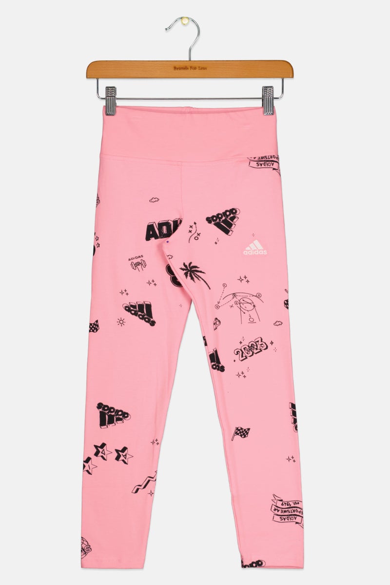 Adidas Kids Girl Sportswear Fit Outdoor Leggings, Pink  - Image 1